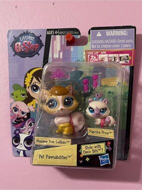 Rare y2k 2014 LPS littlest pet shop figures 3666 3667 Pomeranian dog puppy